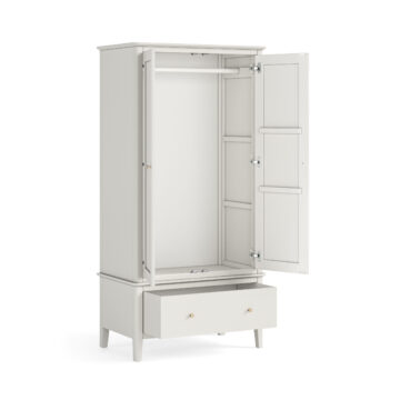 Dover White Gentlemans Wardrobe with Drawer