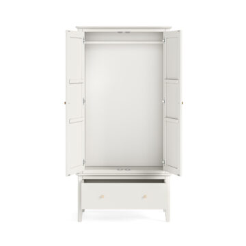 Dover White Gentlemans Wardrobe with Drawer