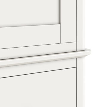 Dover White Triple Wardrobe with Drawers