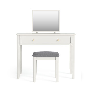 Dover White 2 Drawer Dressing Table Set