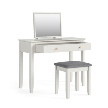 Dover White 2 Drawer Dressing Table Set
