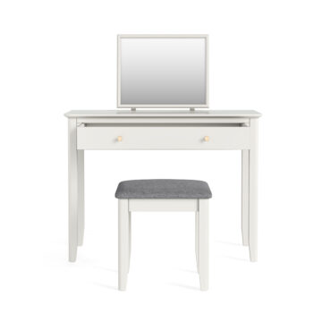 Dover White 2 Drawer Dressing Table Set