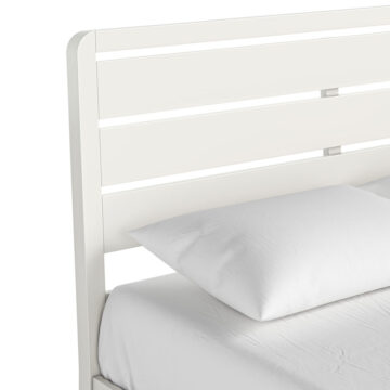Dover White 5′ King Size Bed