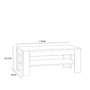 Vista Coffee Table | Oak Finish
