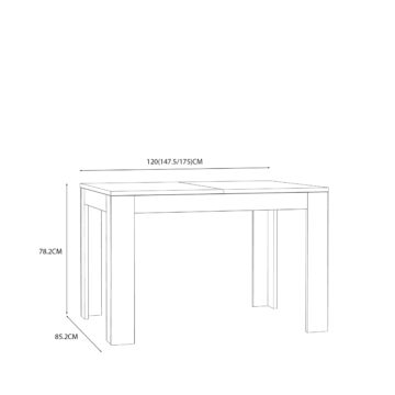 Vista Extending Dining Table | Oak Finish | 120 – 175cm