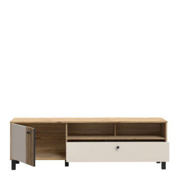 Vista TV Unit in Cream and Oak