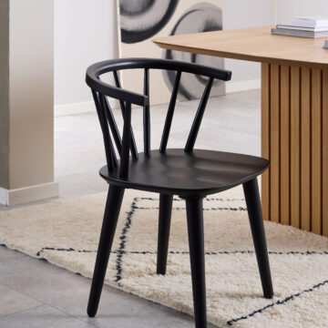 Strath Pair of Black Dining Chairs