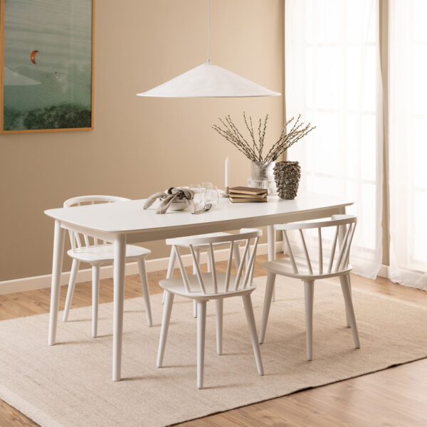 Strath Dining Chair in White Set of 2 | Assembly Required