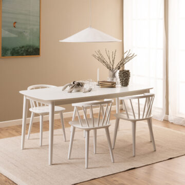 Strath Pair of White Dining Chairs