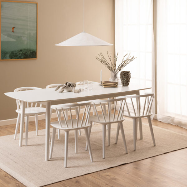 Strath Dining Chair in White Set of 2 | Assembly Required