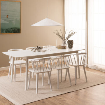 Strath Pair of White Dining Chairs