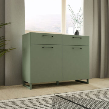 Saul 2 Door  2 Drawer Chest in Sage Green