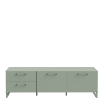 Sali 2 Door 2 Drawer TV Unit in Sage Green
