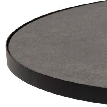 Soileil Black Low Round Coffee Table | Ceramic Top | 85.7x40cm