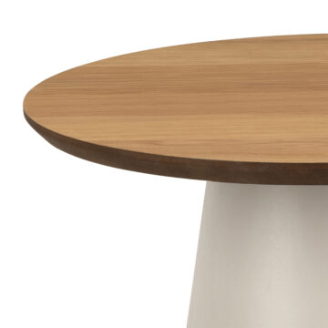 Soileil Round Coffee Table in Oak/Grey 45x48cm