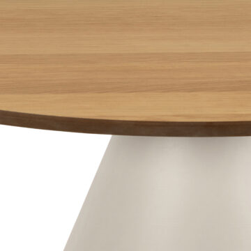 Soileil Round Coffee Table in Oak/Grey 85x40cm