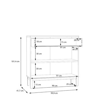 Wesley Light Grey 2 Door 1 Drawer Console | Oak Finish Legs