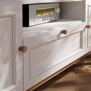 Wesley Light Grey 2 Door 1 Drawer TV Unit 160cm | Oak Finish | Inc LED Lighting