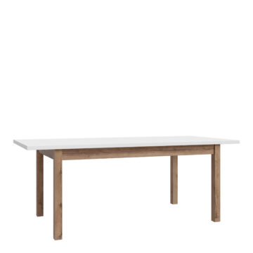Wesley Light Grey Dining Table | Oak Finish | 160 – 207cm