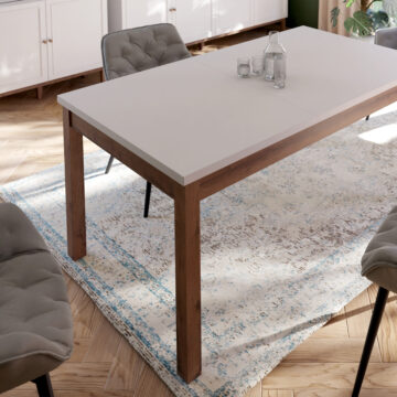 Wesley Light Grey Dining Table | Oak Finish | 160 – 207cm