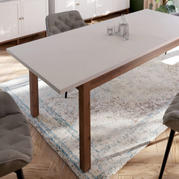 Wesley Light Grey Dining Table | Oak Finish | 160 – 207cm