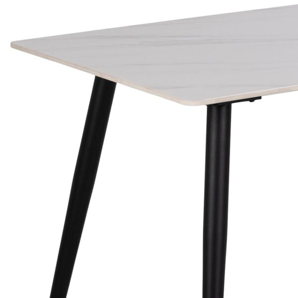 Wicklow Ceramic Dining Table Brown/Black | Assembly Required