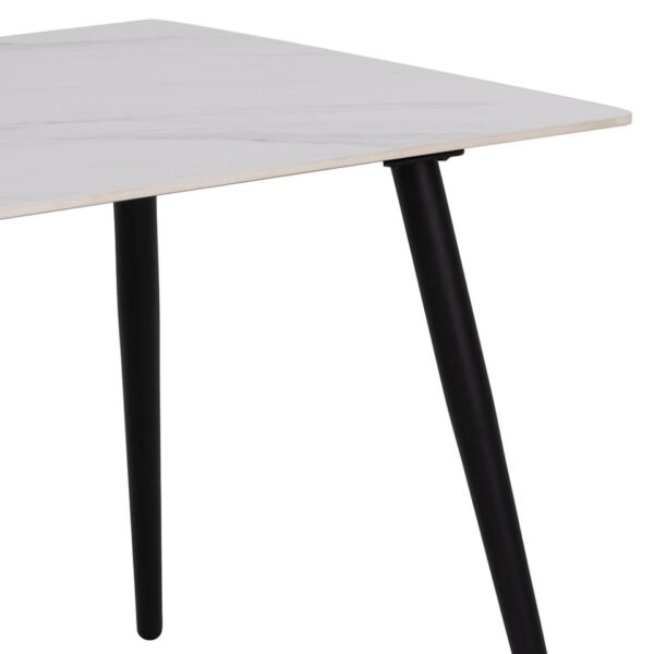 Wicklow Ceramic Dining Table Brown/Black | Assembly Required