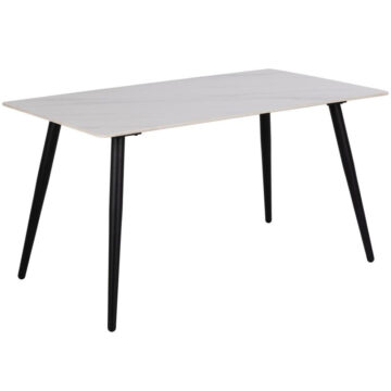 Wicklow Ceramic Dining Table Brown/Black | Assembly Required