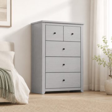 Heathrow Grey 2 over 3 Chest of Drawers