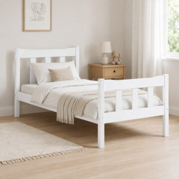 Heathrow White 3' Single Bed