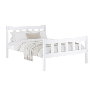 Heathrow White 5′ King Size Bed