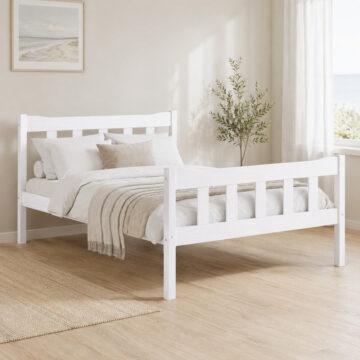 Heathrow White King Size Bed