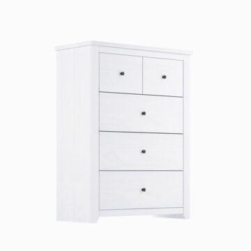 Heathrow White 2 Over 3 Chest of Drawers