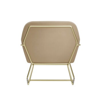 Lesley Armchair Beige Velvet / Brushed Gold
