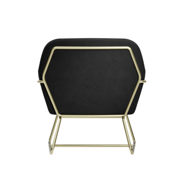 Lesley Armchair Black Velvet / Brushed Gold | Assembly Required