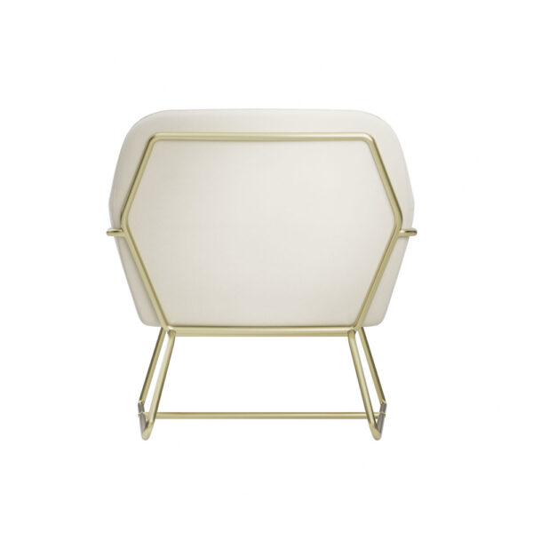 Lesley Armchair Cream Velvet / Brushed Gold | Assembly Required