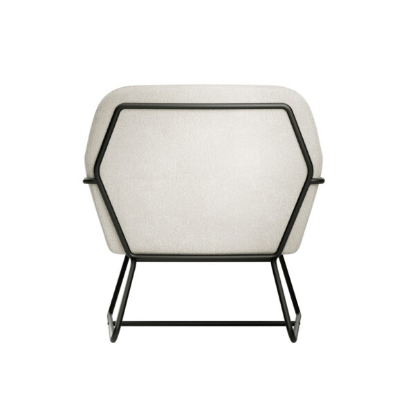 Lesley Armchair Ivory Boucle / Matte Black | Assembly Required