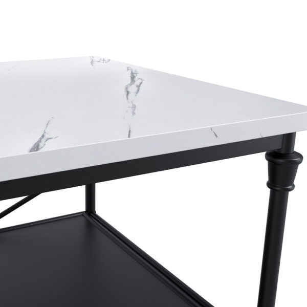 Fairmont Marble Effect Kitchen Island | Assembly Required