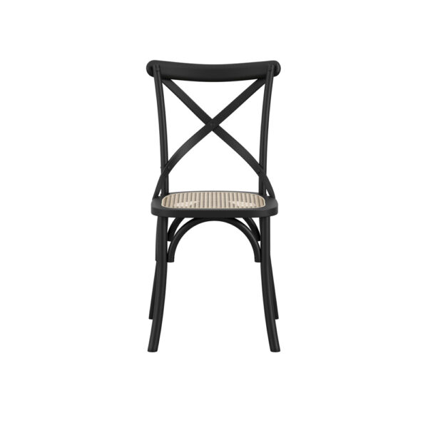 Fitzburg Black / Cane Dining Chair - 2 Pack | Fully Assembled