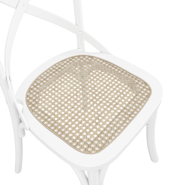 Fitzburg White / Cane Dining Chair - 2 Pack | Fully Assembled
