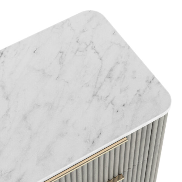 Isabelle 6 Drawer Chest - Marble Top | Fully Assembled