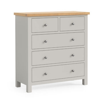 Langdale Grey 2 Over 3 Chest of Drawers | Assembled
