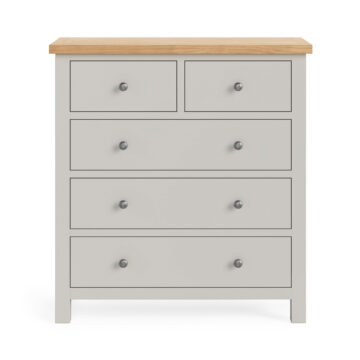Langdale Grey 2 Over 3 Chest of Drawers | Assembled