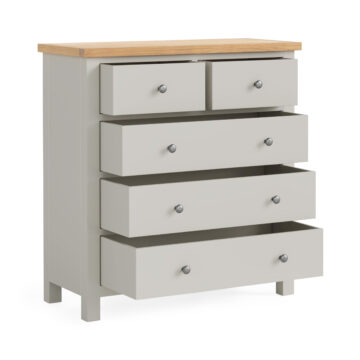 Langdale Grey 2 Over 3 Chest of Drawers | Assembled