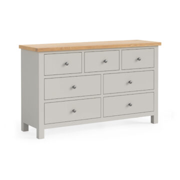 Langdale Grey 3 Over 4 Chest of Drawers | Assembled