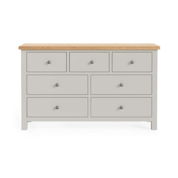 Langdale Grey 3 Over 4 Chest of Drawers | Assembled