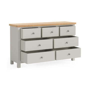 Langdale Grey 3 Over 4 Chest of Drawers | Assembled