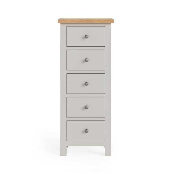 Langdale Grey 5 Drawer Tallboy | Fully Assembled