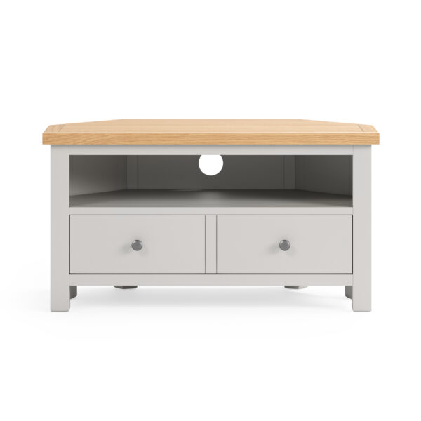 Langdale Grey Corner TV Unit | Fully Assembled