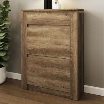 Valley Shoe Cabinet | Oak Finish